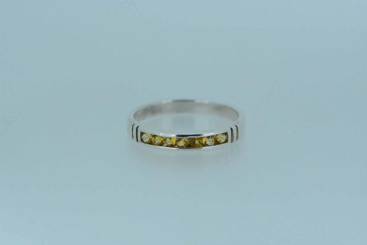 Citrine Half Eternity Ring