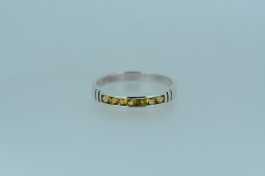 Citrine Half Eternity Ring
