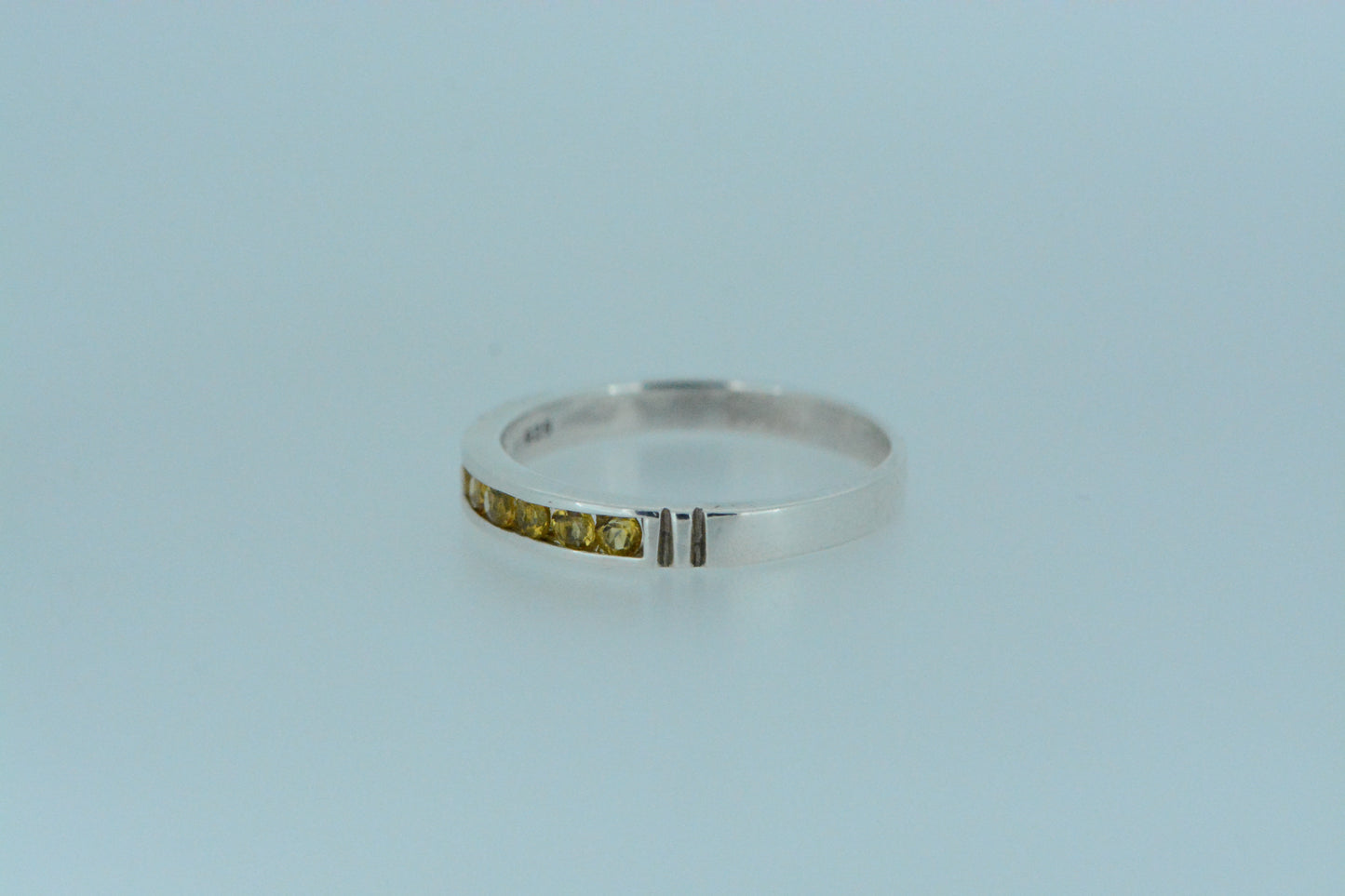 Citrine Half Eternity Ring