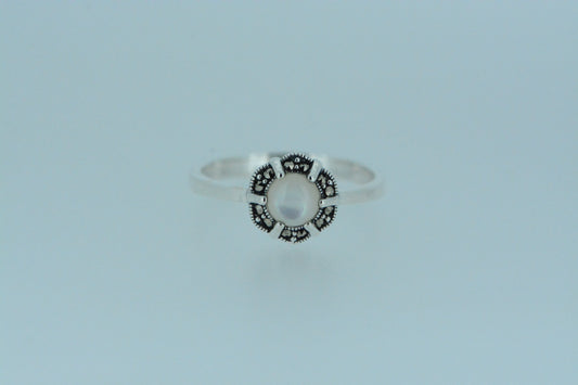 White Mother Of Pearl Ring
