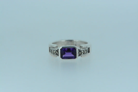 Amethyst Silver Ring