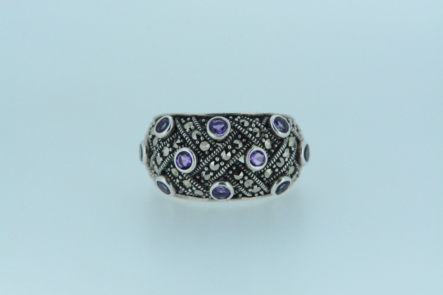 Amethyst Dome Ring