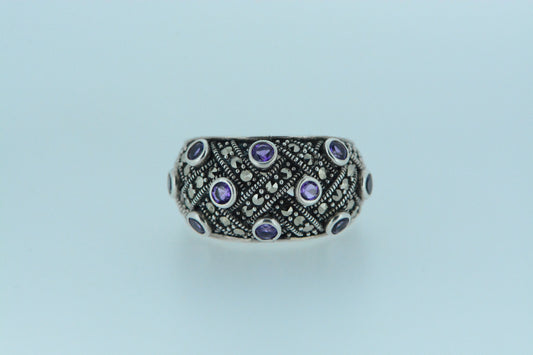 Amethyst Dome Ring