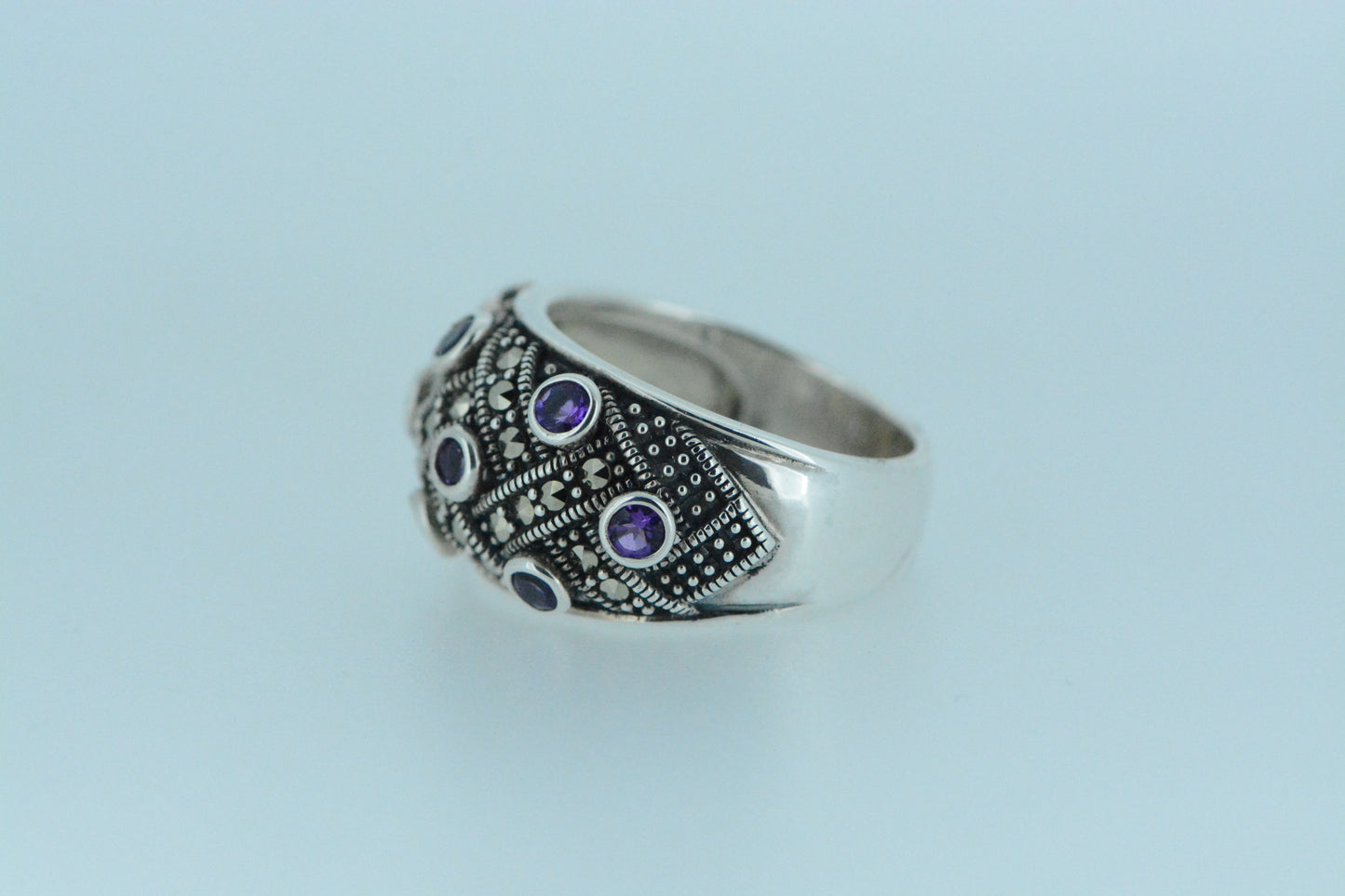 Amethyst Dome Ring