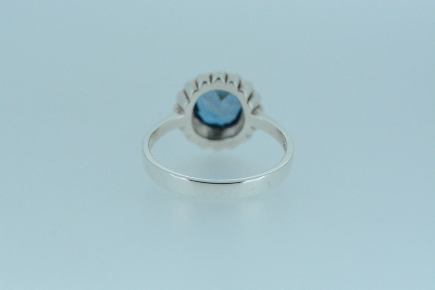 London Blue Topaz Silver Solitaire Ring