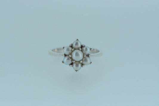 Pearl Flower Cluster Ring