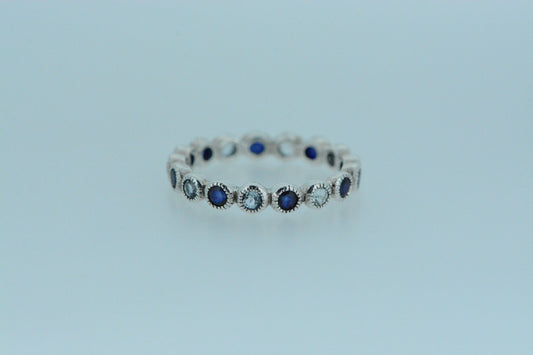 Sapphire & Blue Topaz Silver Ring