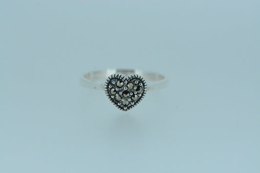 Marcasite Heart Ring
