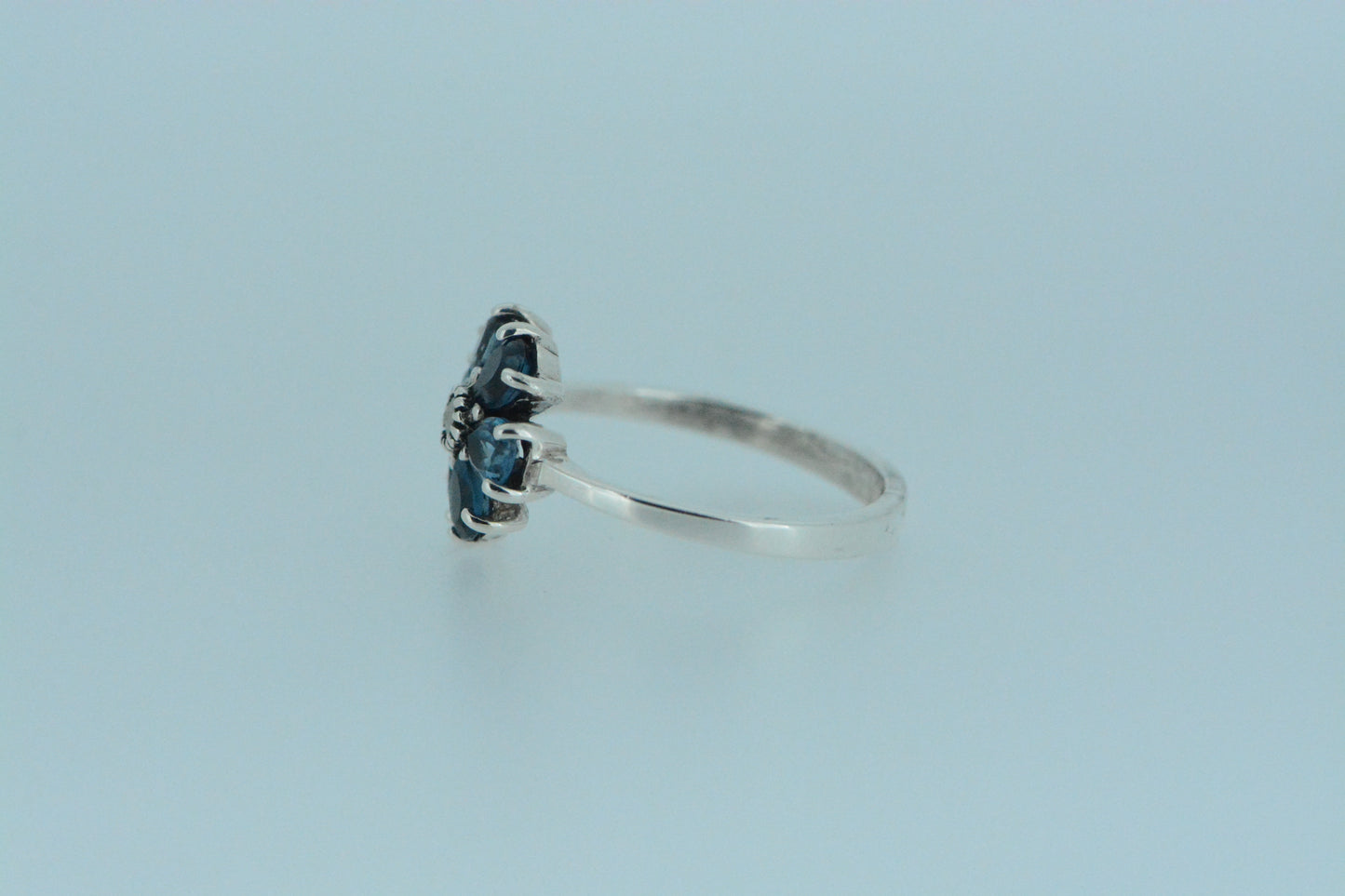 London Blue Topaz Flower Ring