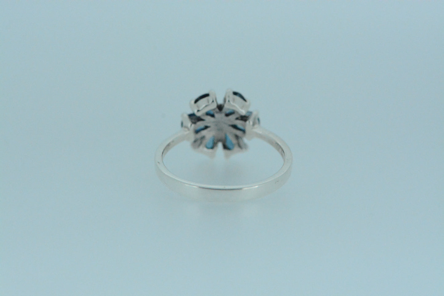 London Blue Topaz Flower Ring