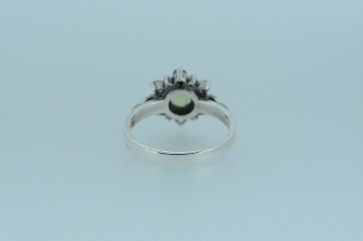 Peridot Flower Cluster Ring