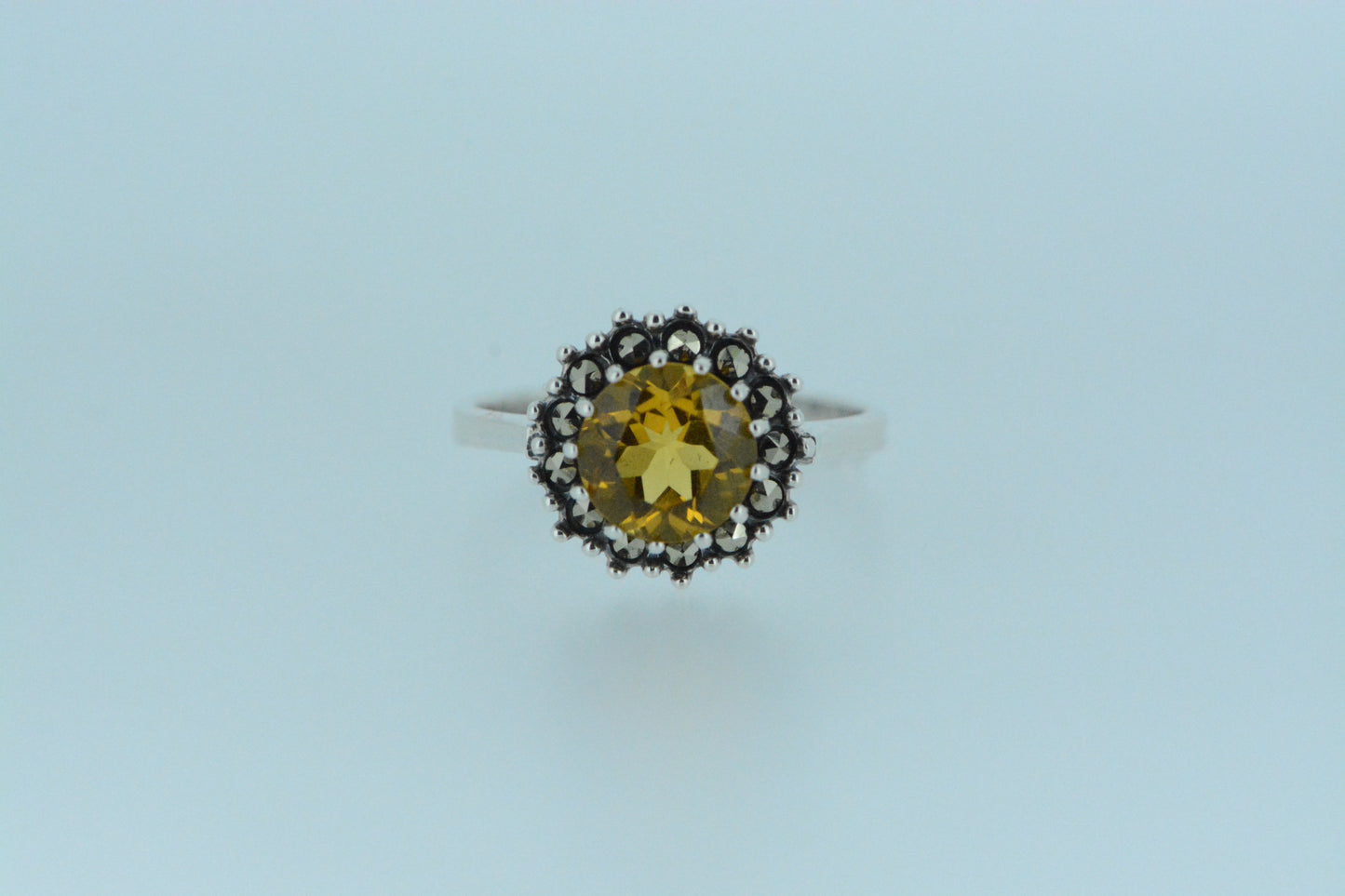 Citrine Flower Ring