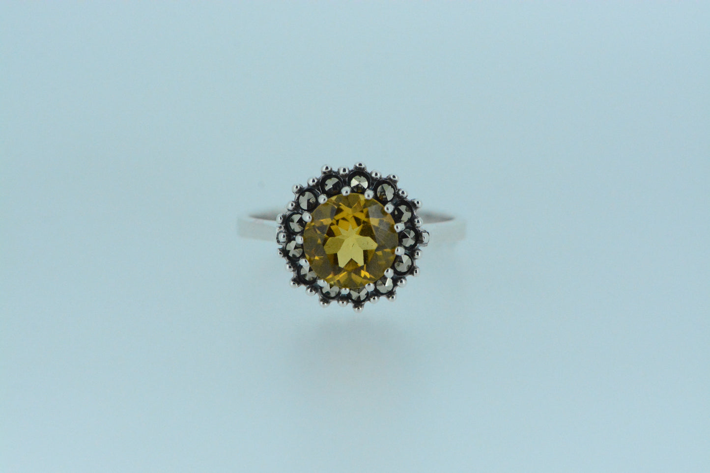 Citrine Flower Ring