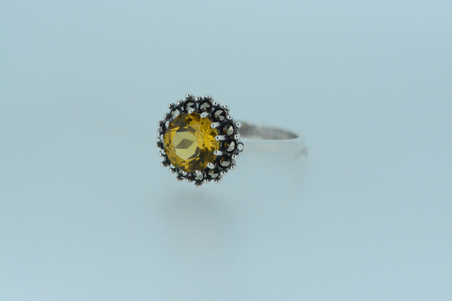 Citrine Flower Ring