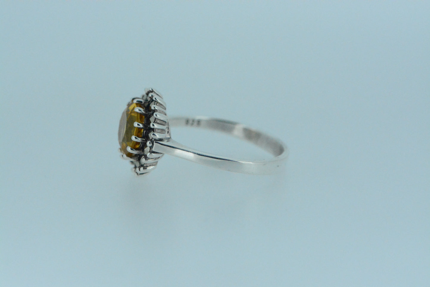 Citrine Flower Ring