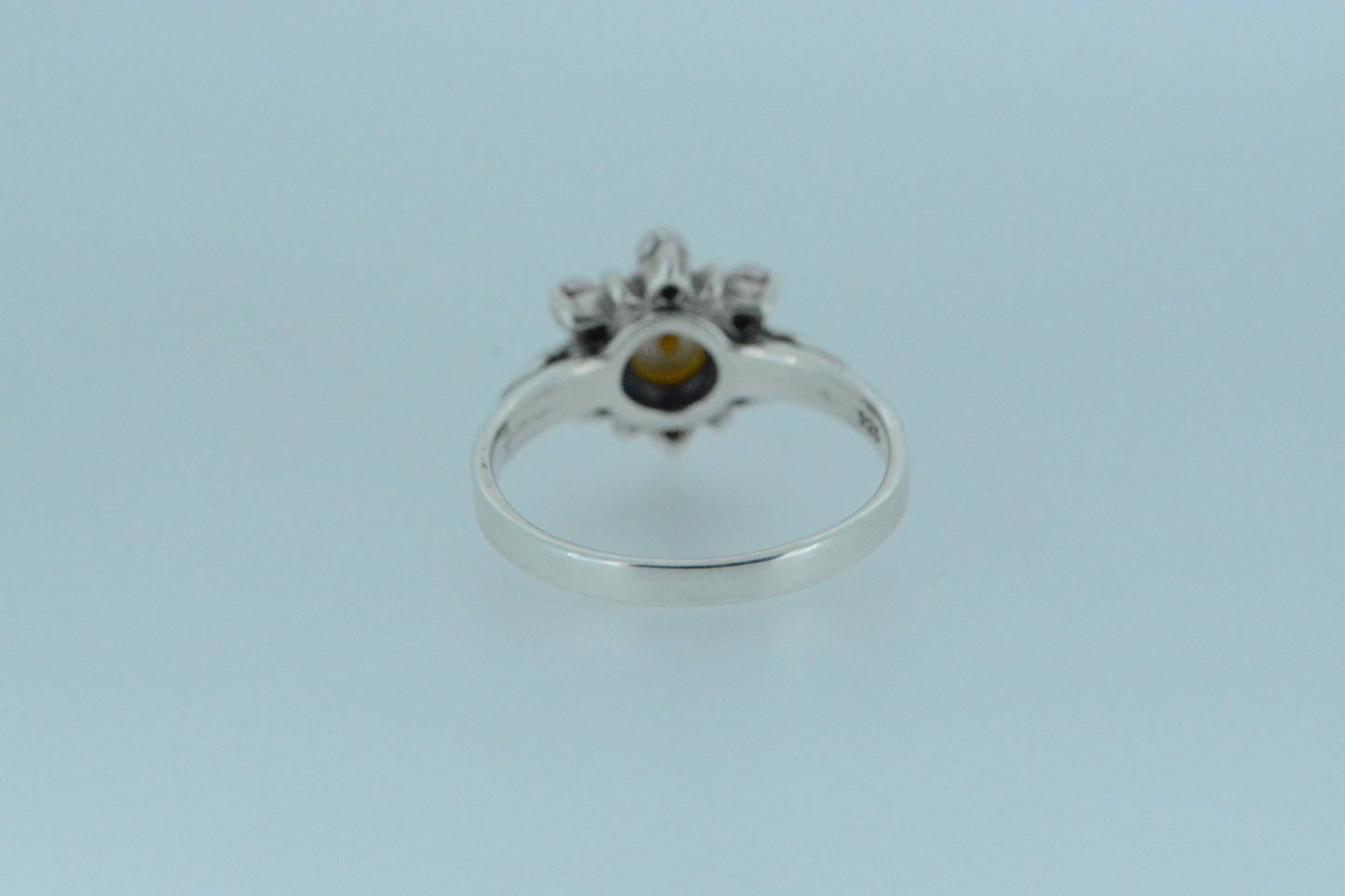 Pearl Flower Silver Ring
