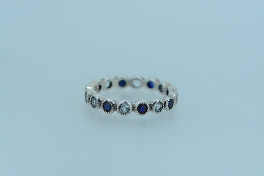 Sapphire & Blue Topaz Eternity Ring