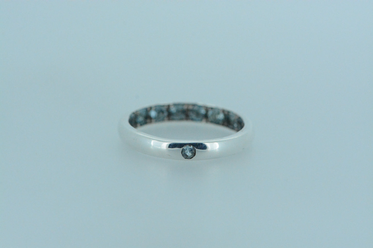 Blue Topaz Silver Ring