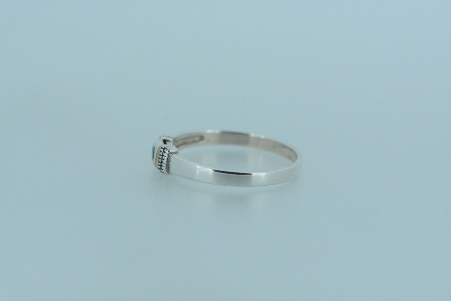 Blue Topaz Silver Ring