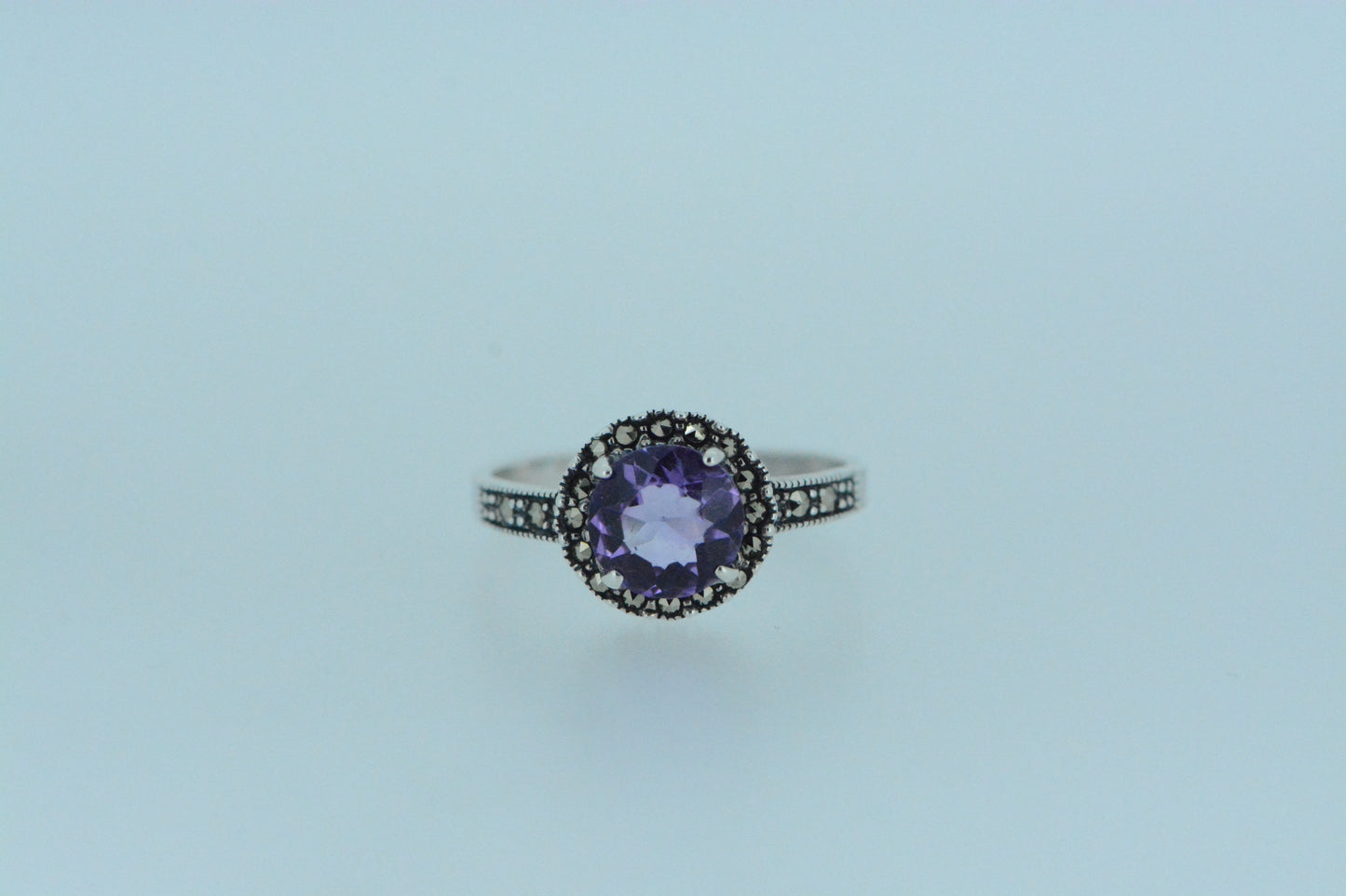 Amethyst Flower Ring