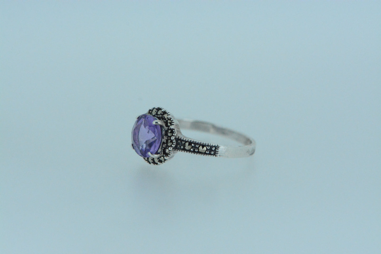 Amethyst Flower Ring