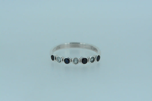 Sapphire and Blue Topaz Silver Ring