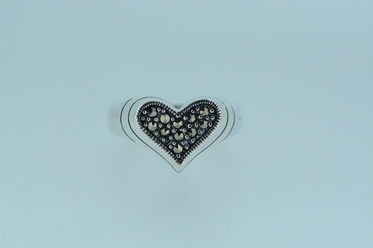 Marcasite Heart Ring