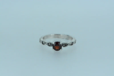 African Garnet Sterling Silver Rings