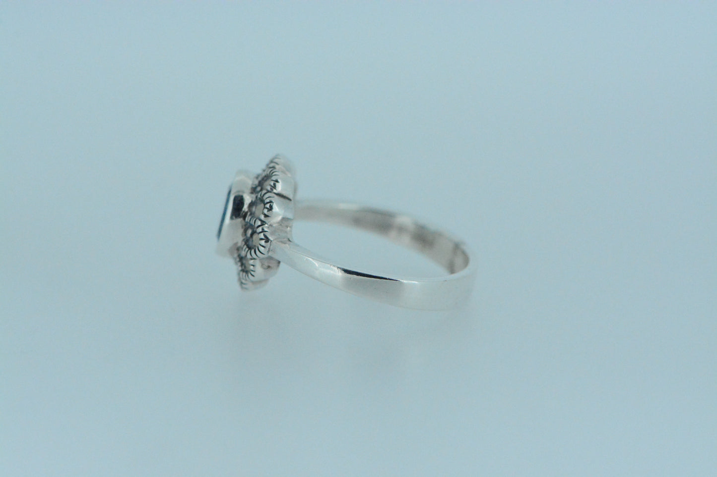 Blue Topaz Flower Ring