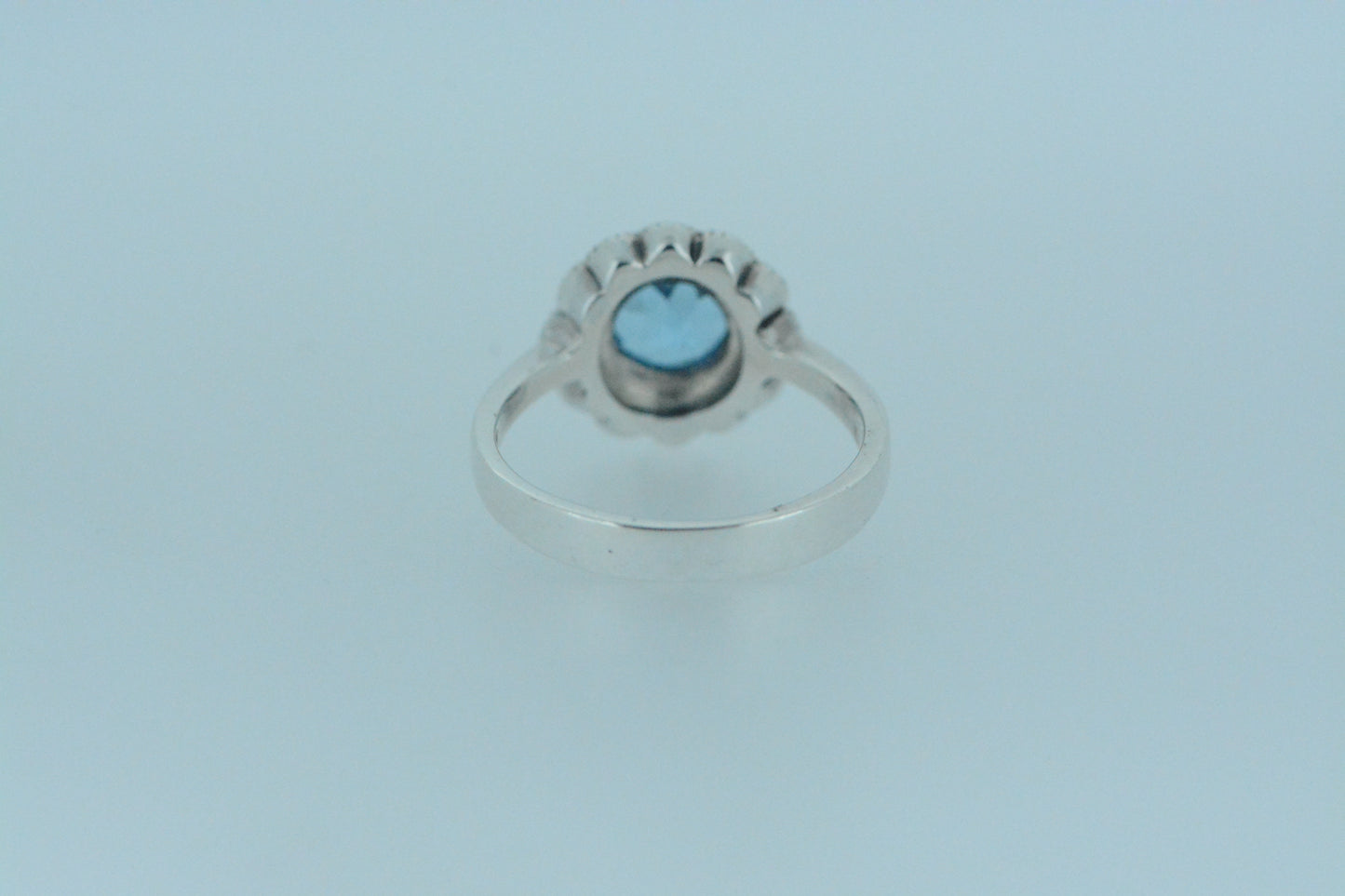 Blue Topaz Flower Ring