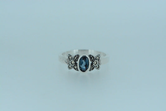 London Blue Topaz Silver Ring