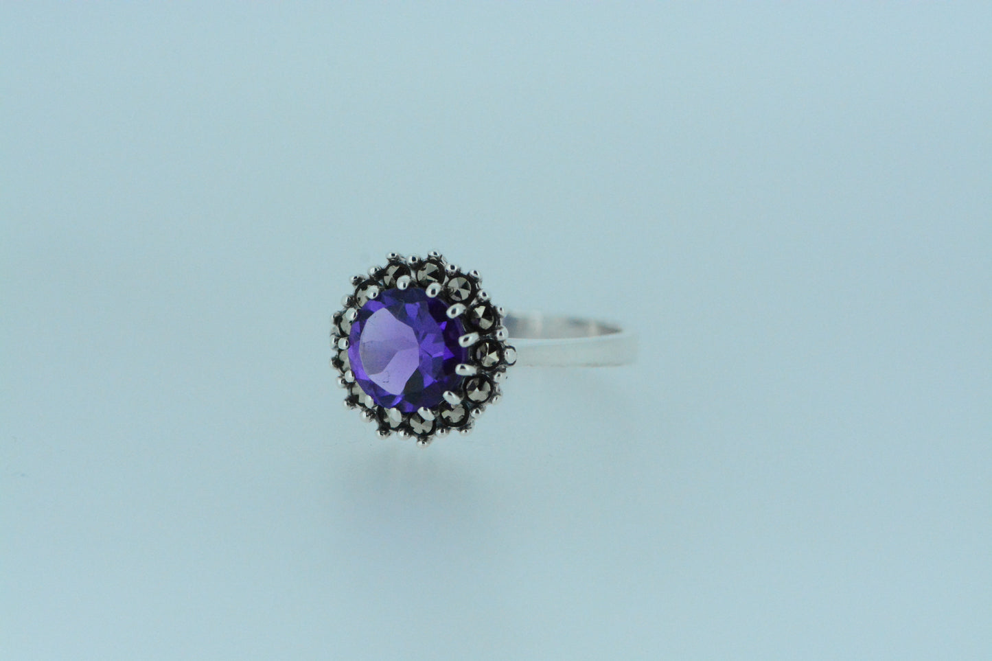 Amethyst Flower Ring