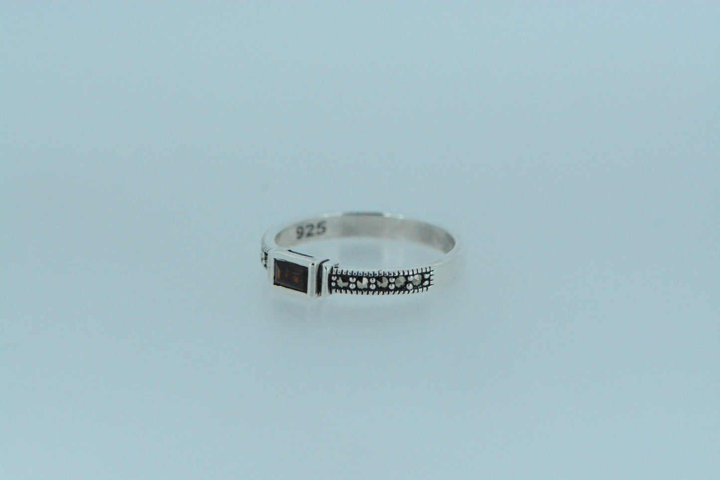 African Garnet Solitaire Ring
