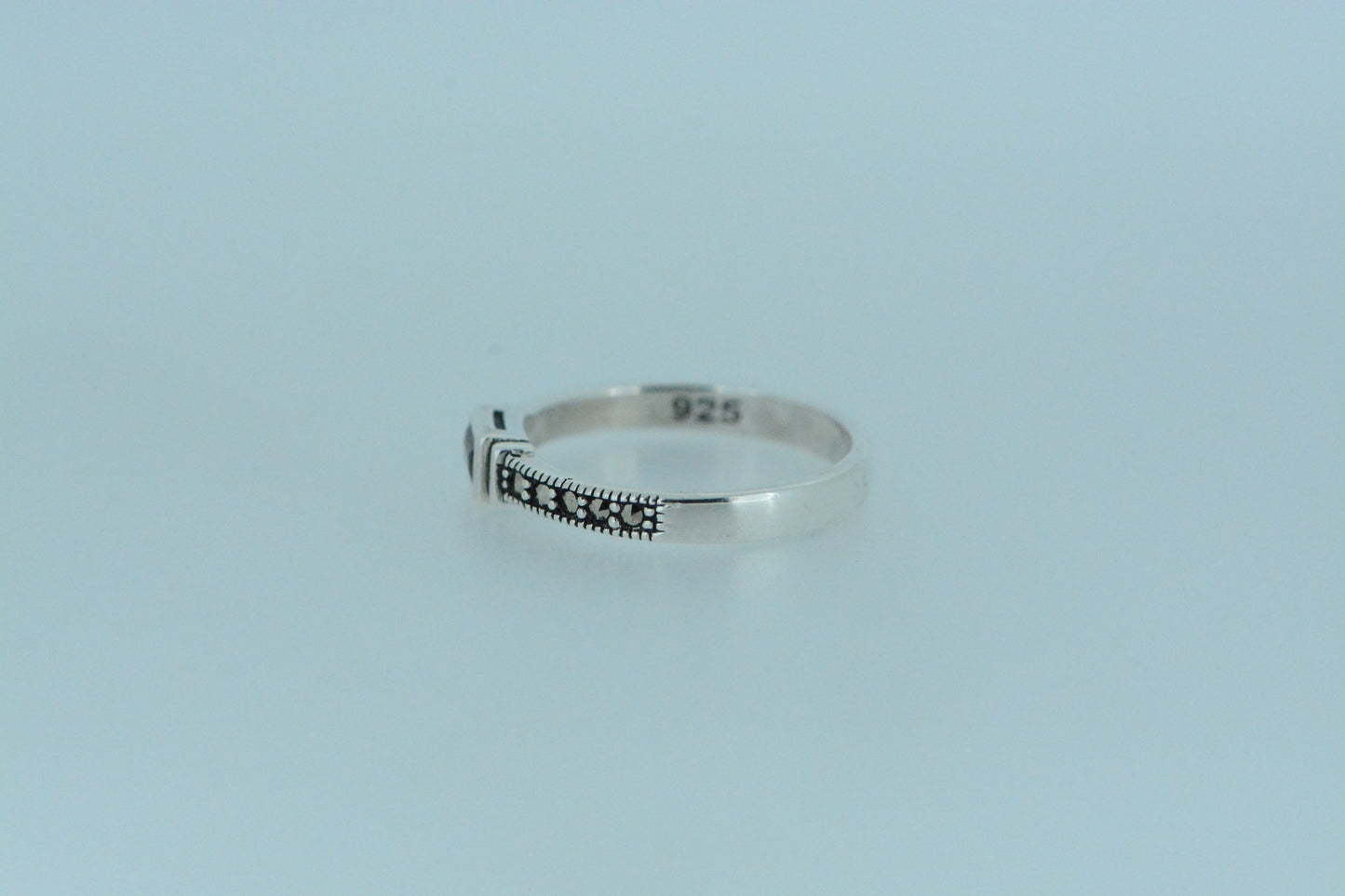 African Garnet Solitaire Ring