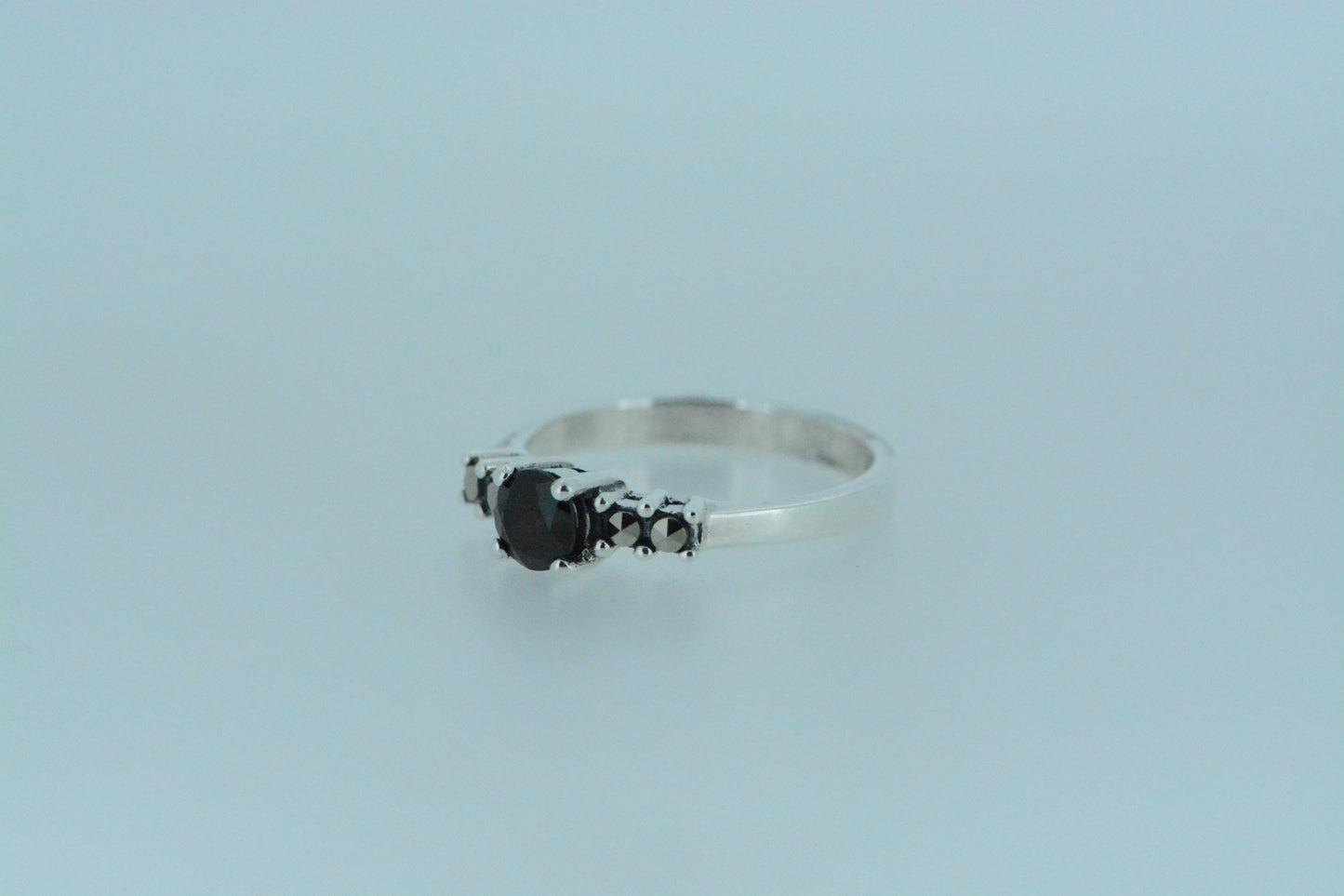African Garnet Solitaire Ring