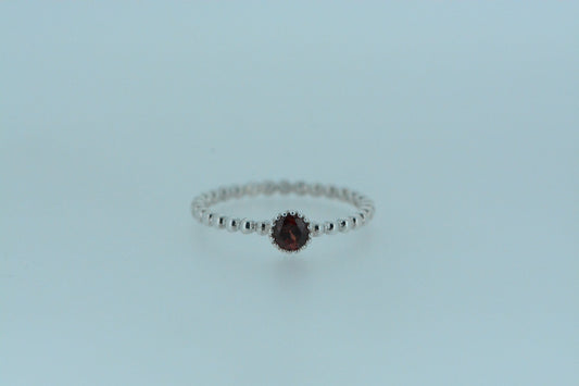 African Garnet Stacking Ring