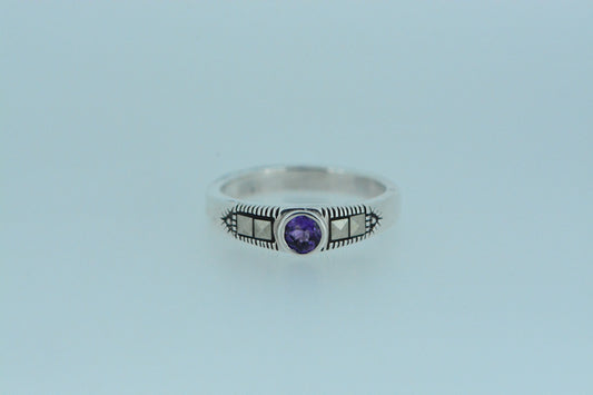 Amethyst Solitaire Ring