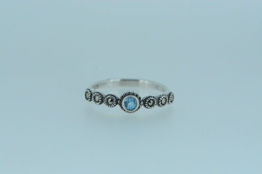 Mini Blue Topaz Ring