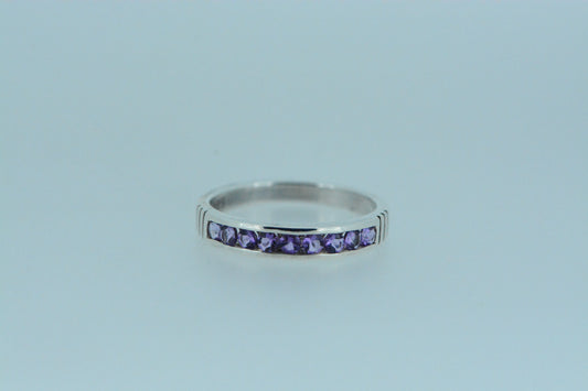 Amethyst Half Eternity Ring