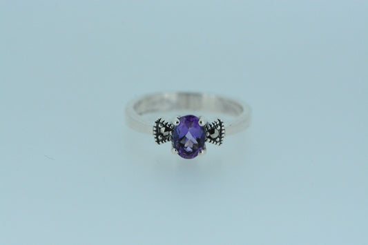 Amethyst Bow Ring