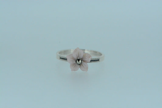 Pink Shell Flower Ring