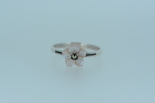 Pink Shell Flower Ring