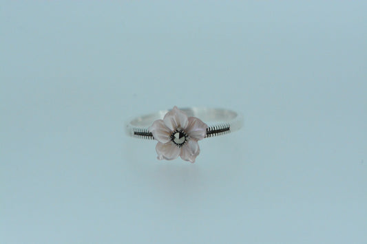 Pink Shell Flower Ring
