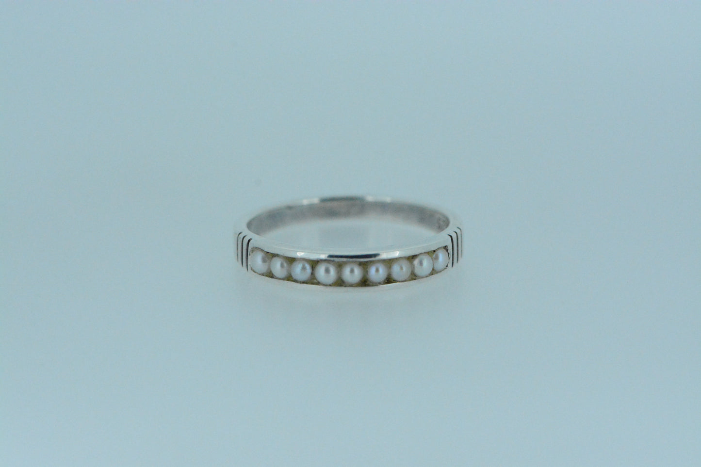Pearl Half Eternity Ring