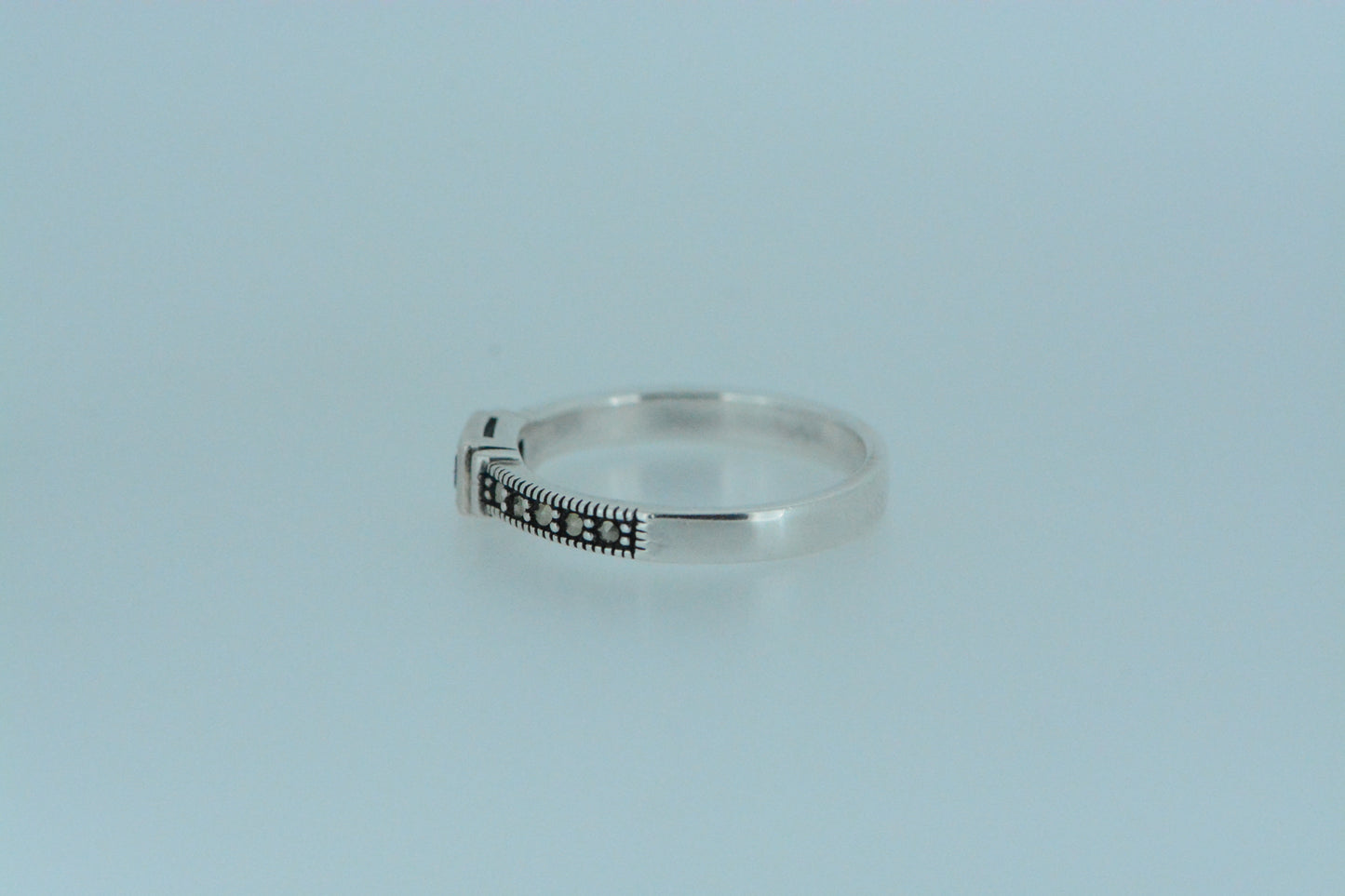Amethyst Solitaire Silver Ring