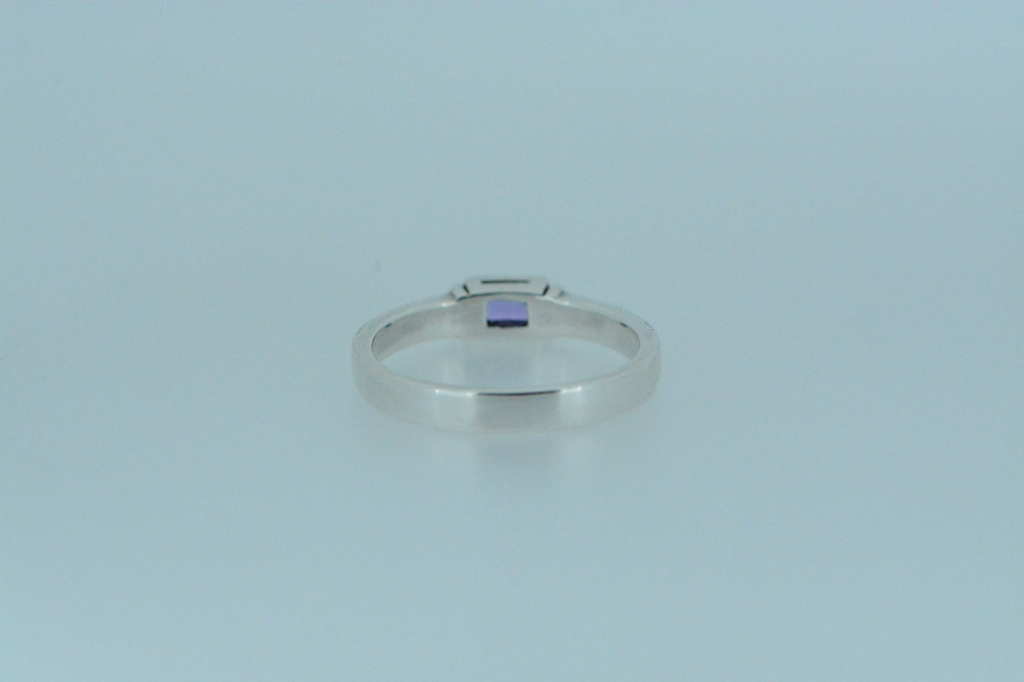 Amethyst Solitaire Silver Ring