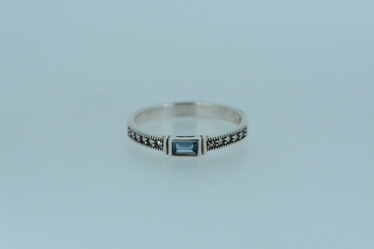 London Blue Topaz Solitaire Ring