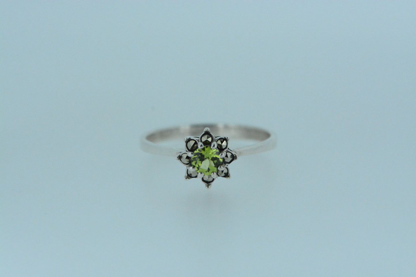 Peridot Flower Ring