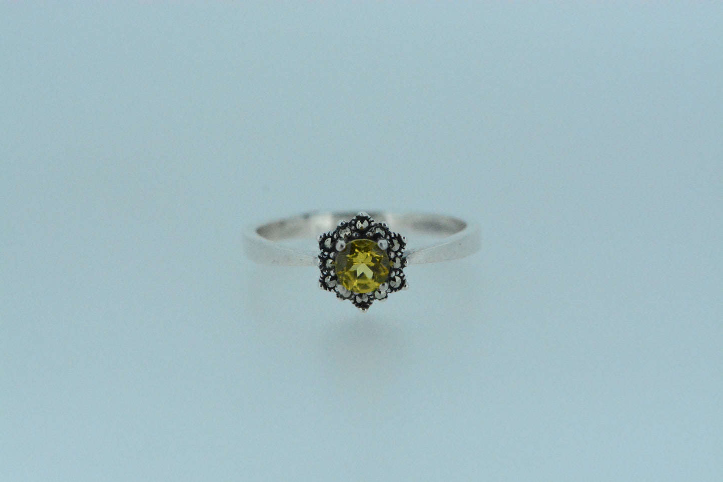 Citrine Flower Ring