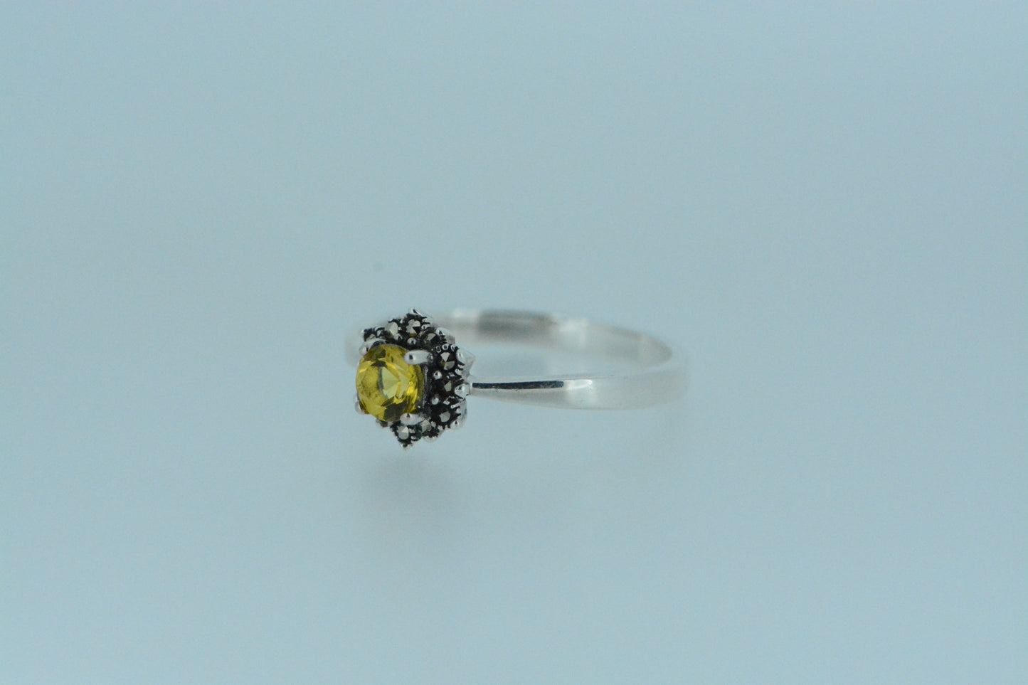 Citrine Flower Ring